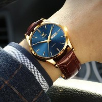 OLEVS 6898 Mens Quartz Watches Brand Luxury Casual Fashion Men's Watch SKU : blue olevs,